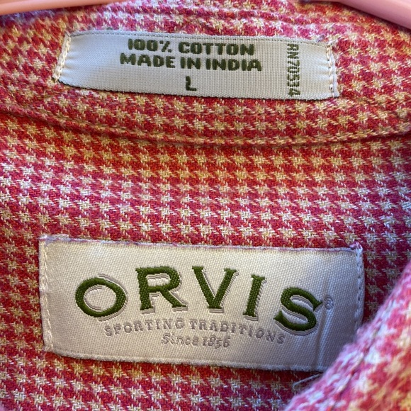 Mens Orvis plaid  long sleeve shirt size Large - Picture 6 of 8